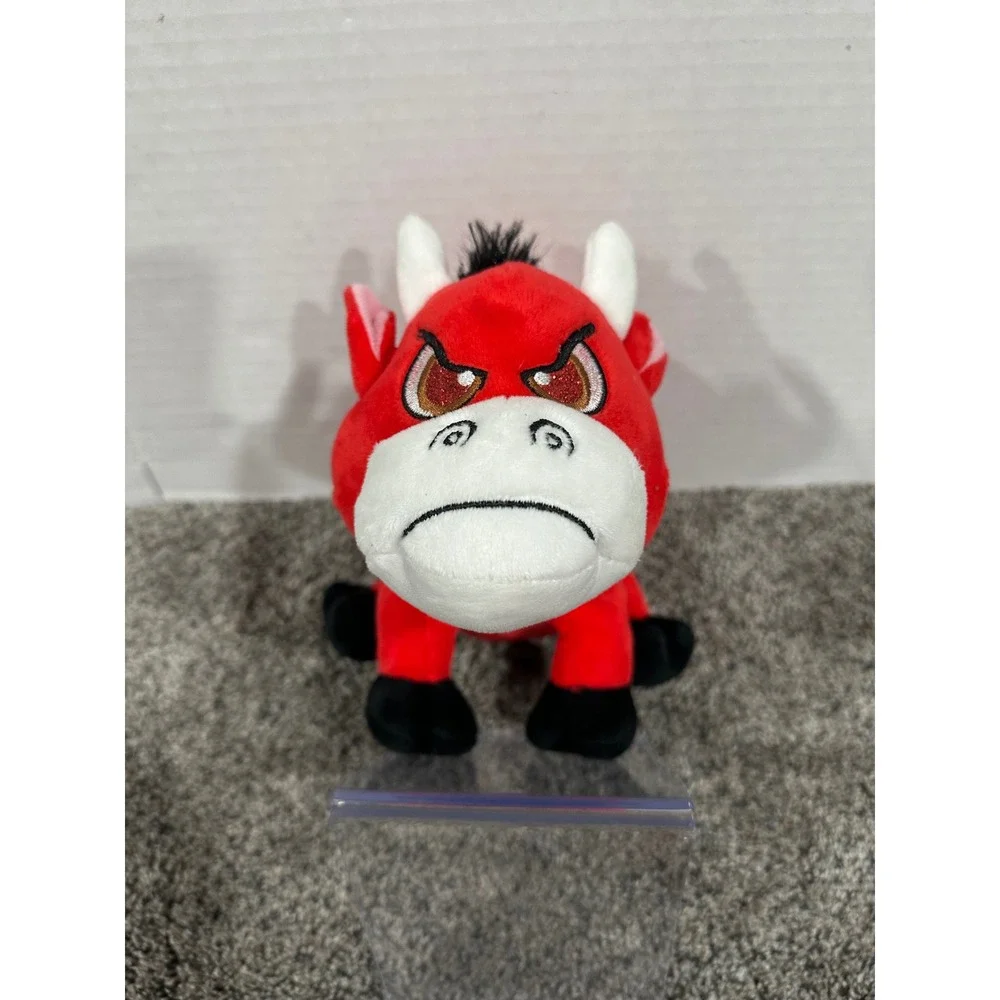 Plush Toy Apex Gifts Red Excellent Grumpy Bull Stuffed Animal
